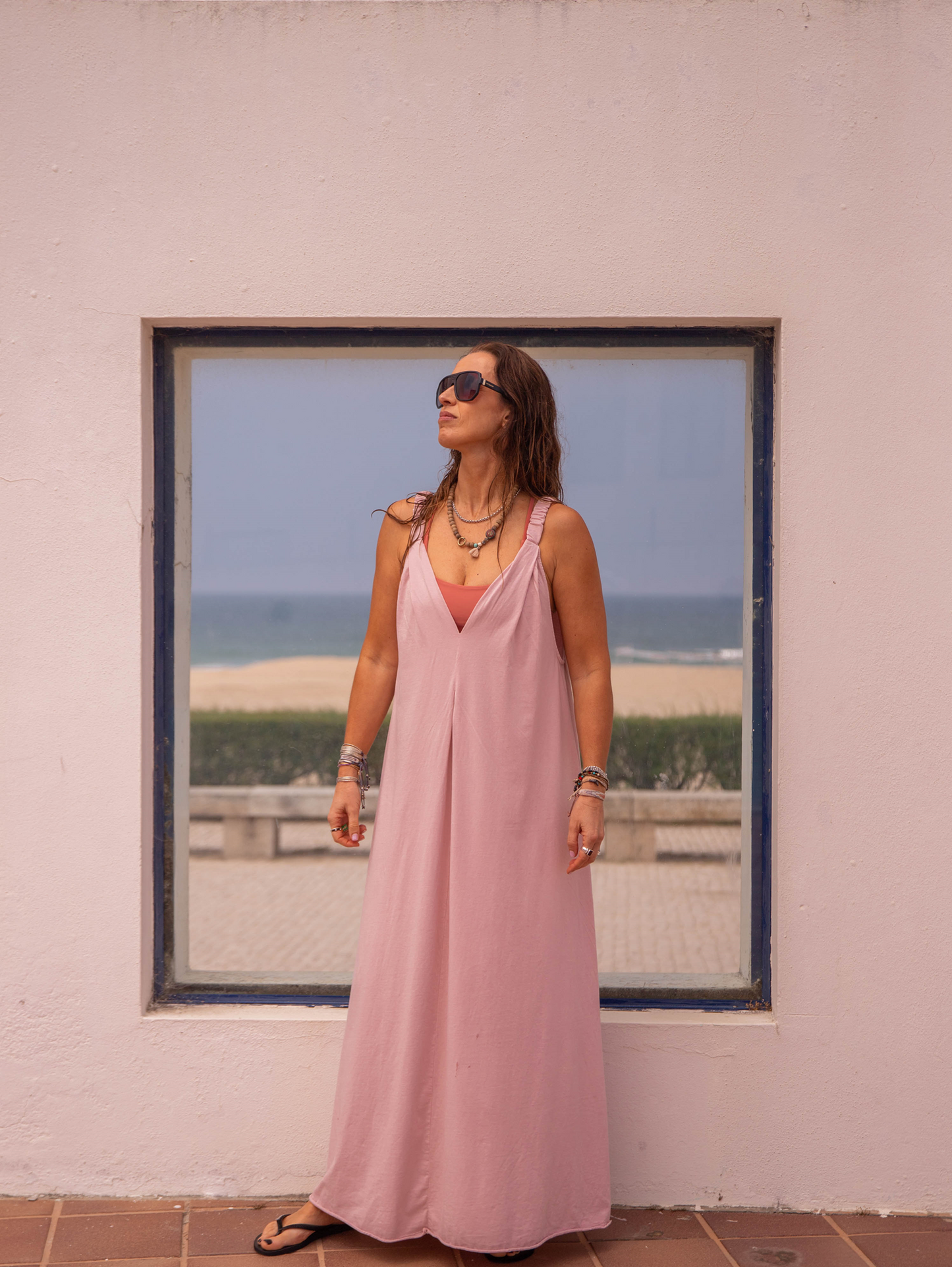 Vestido alças com elástico