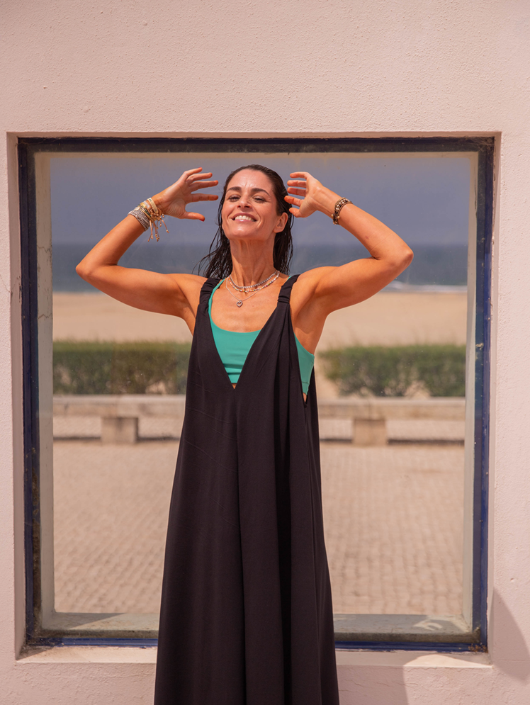 Vestido alças com elástico